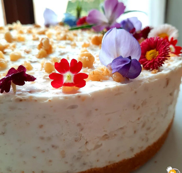 Cheesecake noci e miele senza glutine e lattosio