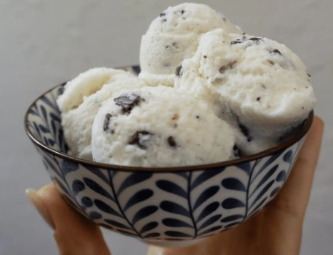 Gelato alla stracciatella senza lattosio e gelatiera