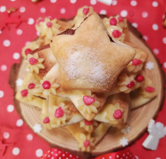 Alberello di sfoglia con crema di nocciola al cacao