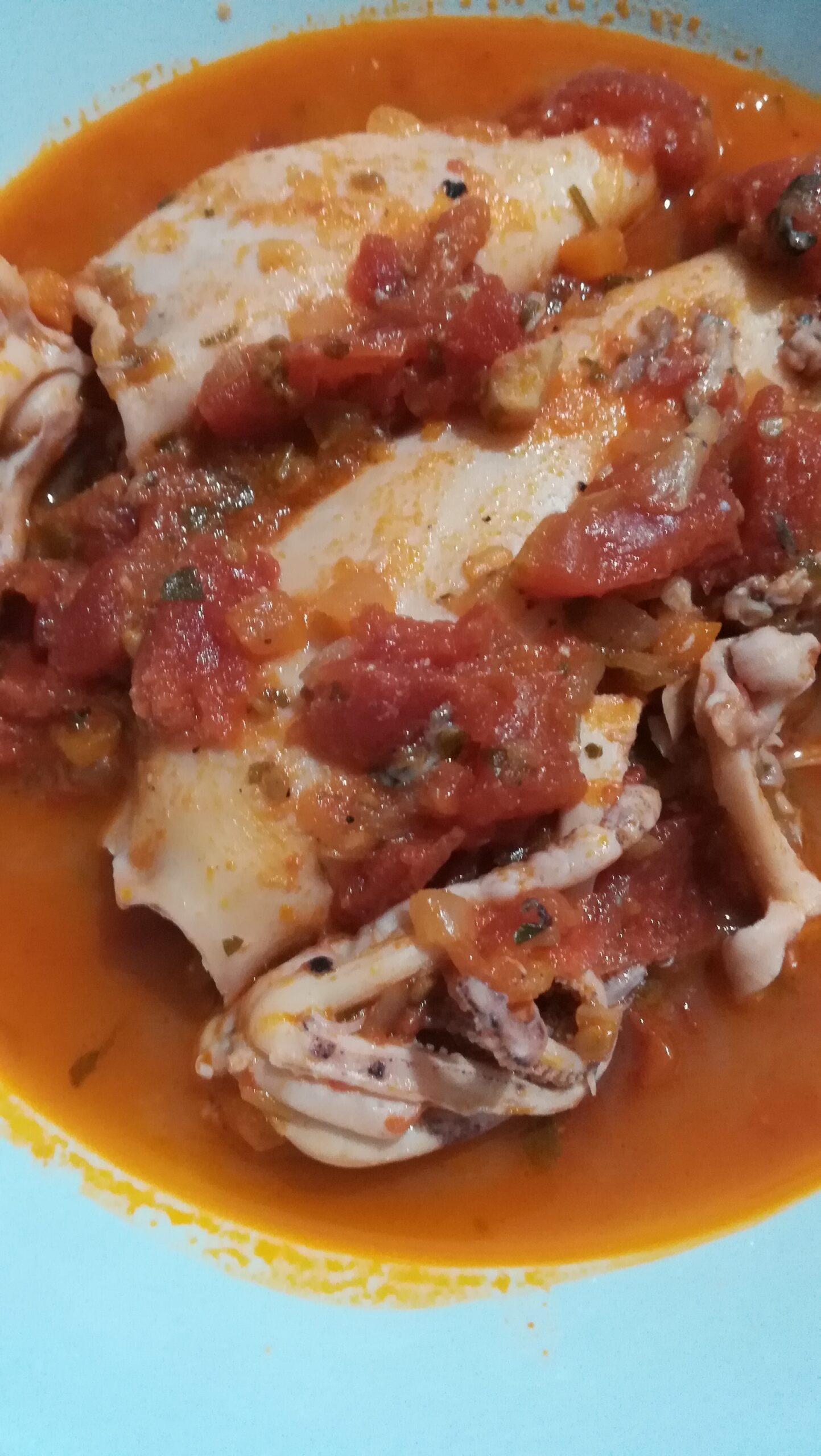 Calamari con i pomodori pelati “Bioricci”