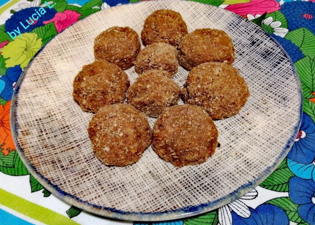 Polpette con cavolfiore viola, patata america e scamorza