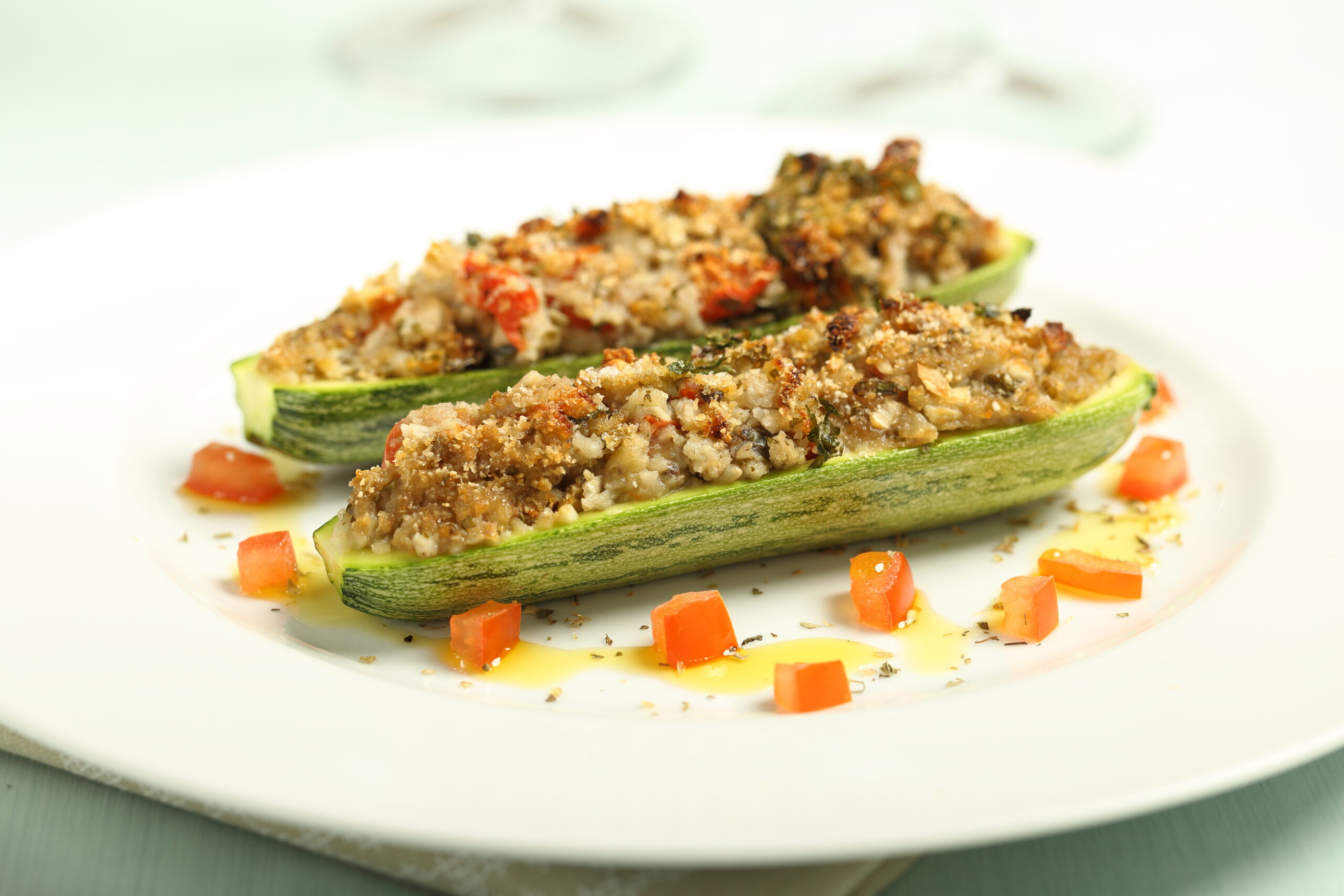 Barchette di zucchine ripiene