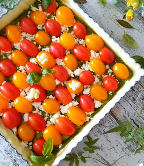 Sfoglia senza glutine con pesto di rucola